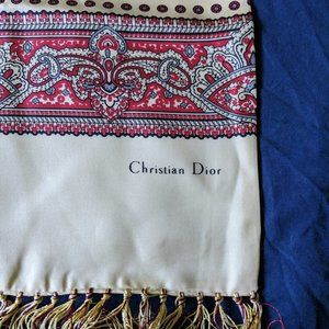 NEW Vintage Genuine Christian Dior 100% Silk Scarf Made in Italy